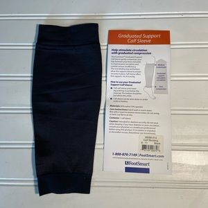 FootSmart Calf Sleeve Ladies Sz 8-11 Blk 1 Per Package New with Instruction Card